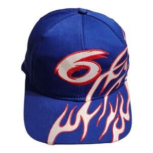 Valvoline Racing Hat Men's One Size Adjustable Blue Flame NASCAR‎